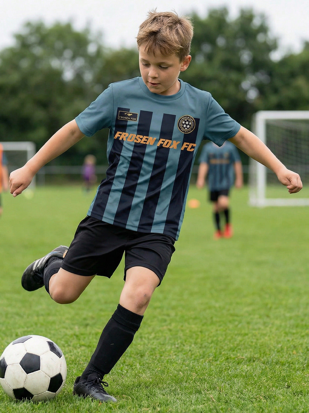 Frosen Fox FC Kids Football T-Shirt – Sporty Jersey Style Tee