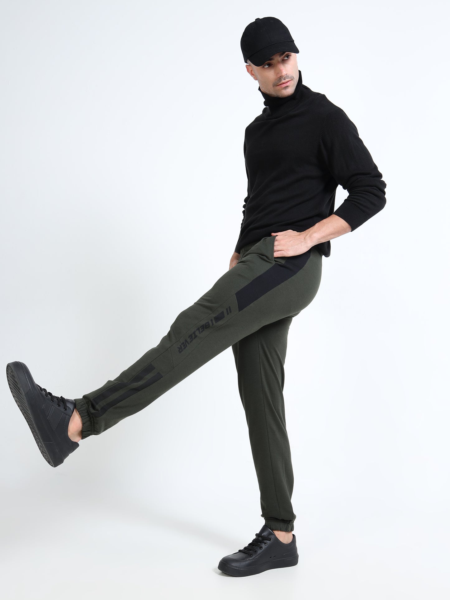 Premium Olive Green Joggers for Men | Slim Fit | All-Day Comfort & Style