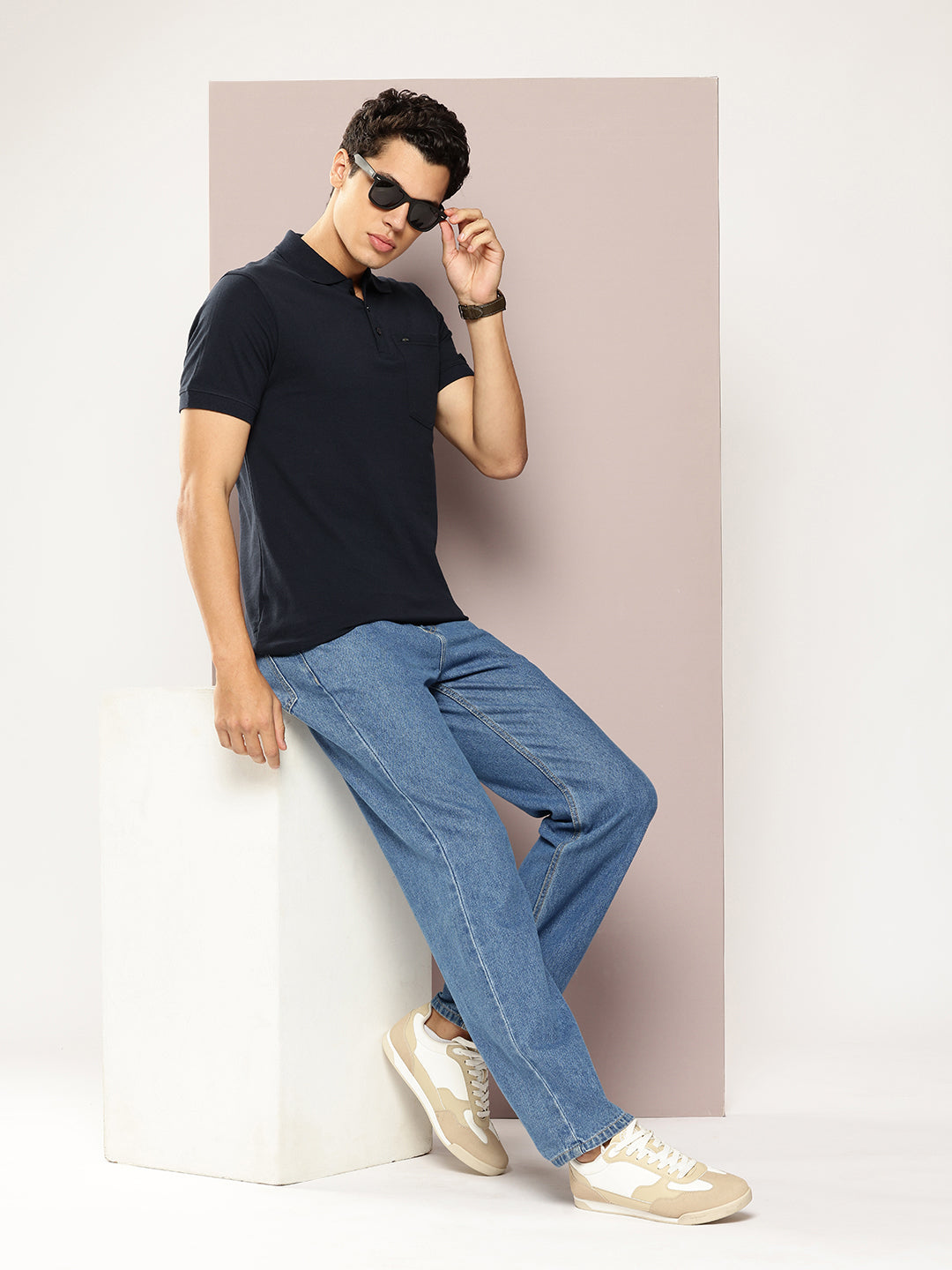Men’s Solid Navy Polo T-Shirt