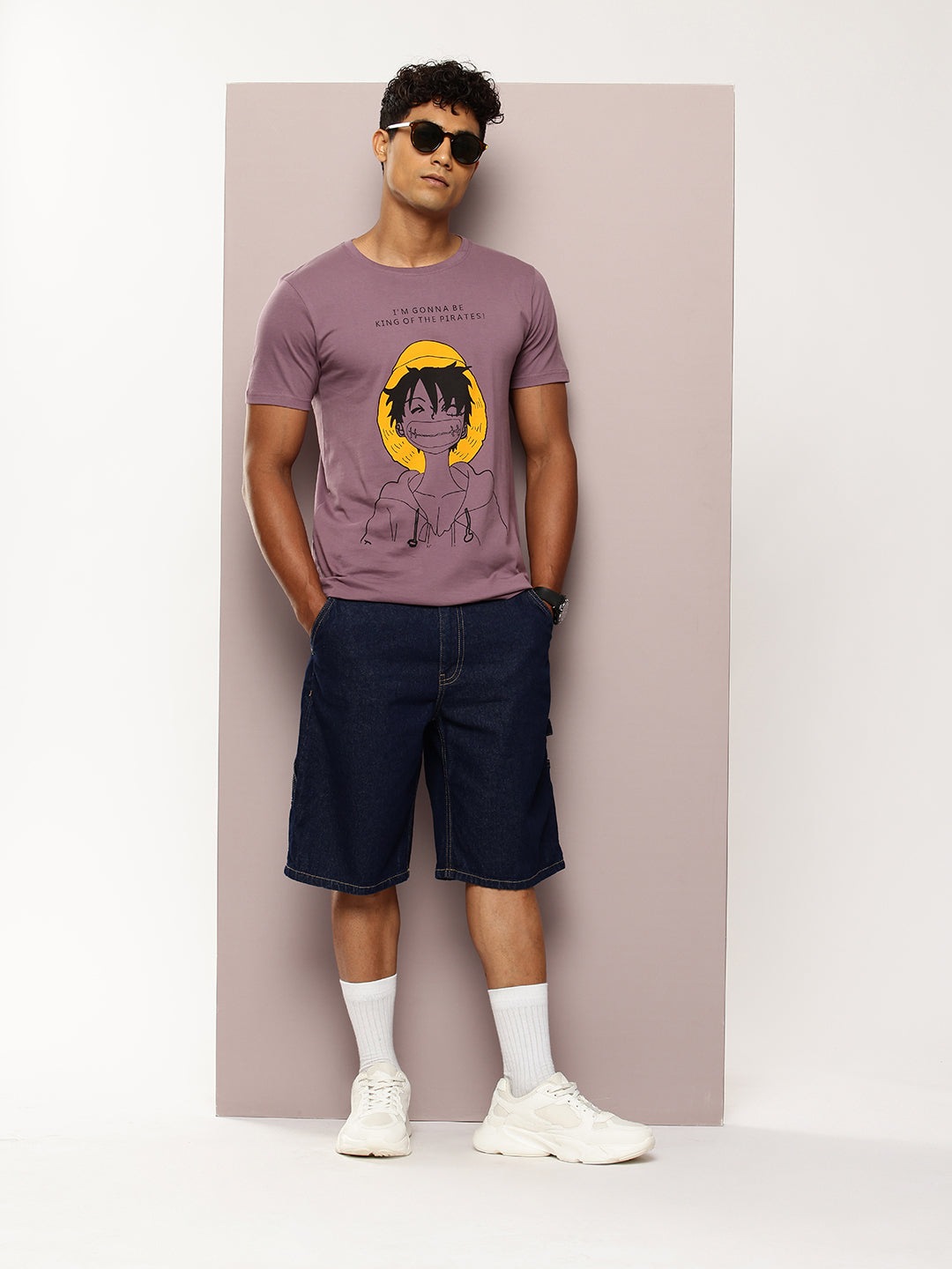 Men's Mauve Purple Graphic Print T-Shirt | Casual Streetwear