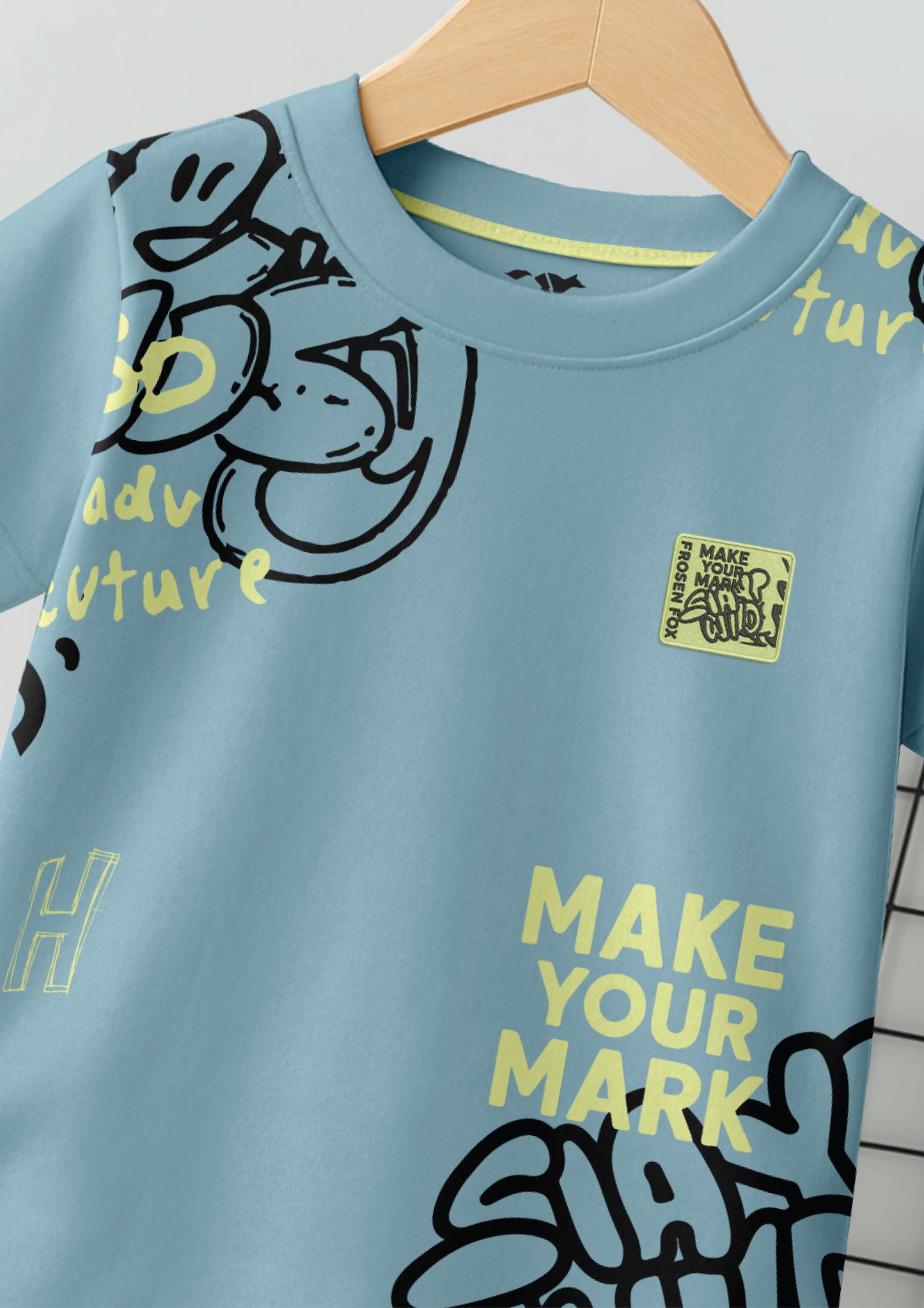 Kids Round Neck Graphic Printed Pure Cotton T-shirt