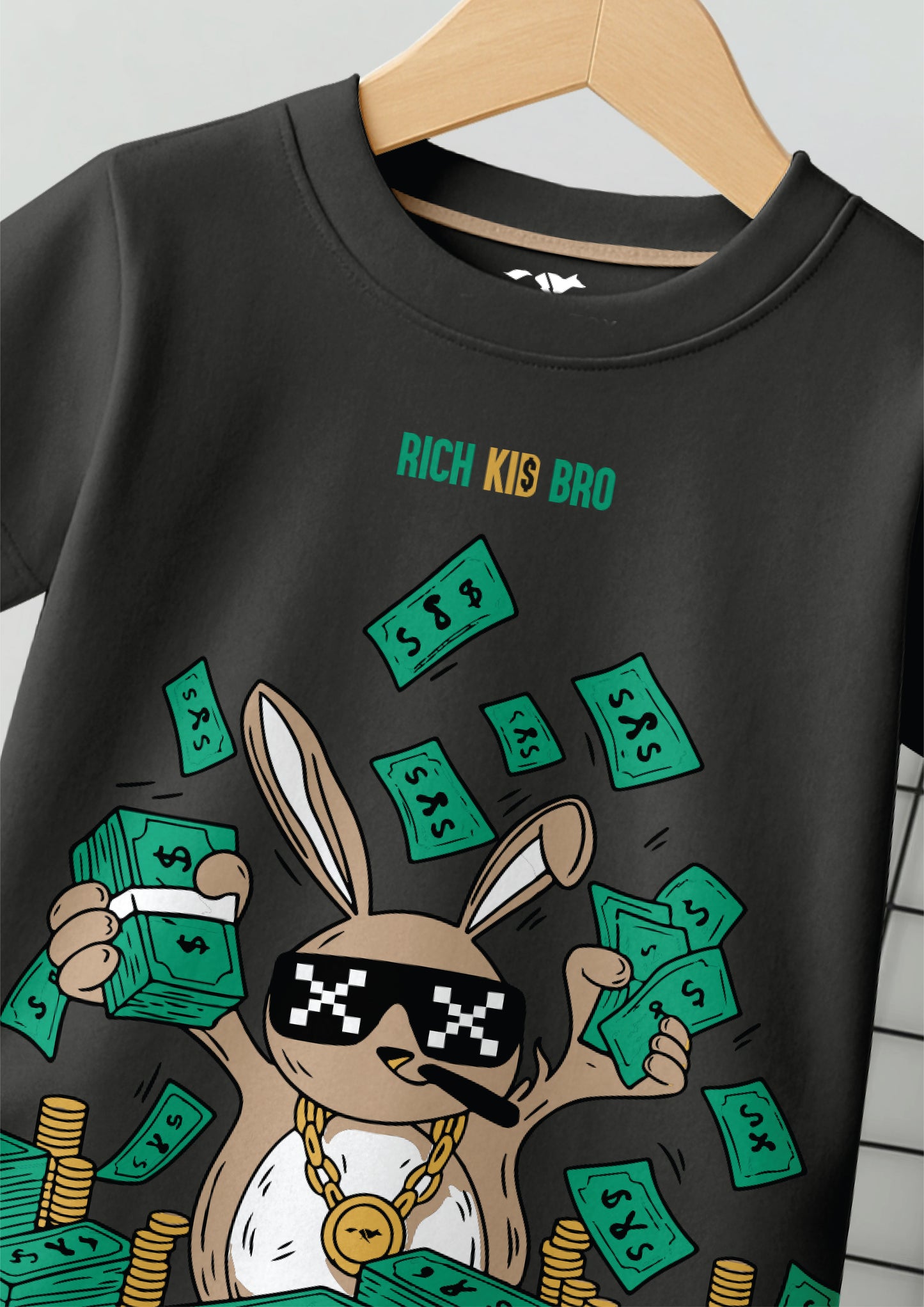 Kids Round Neck Graphic Printed Pure Cotton T-shirt