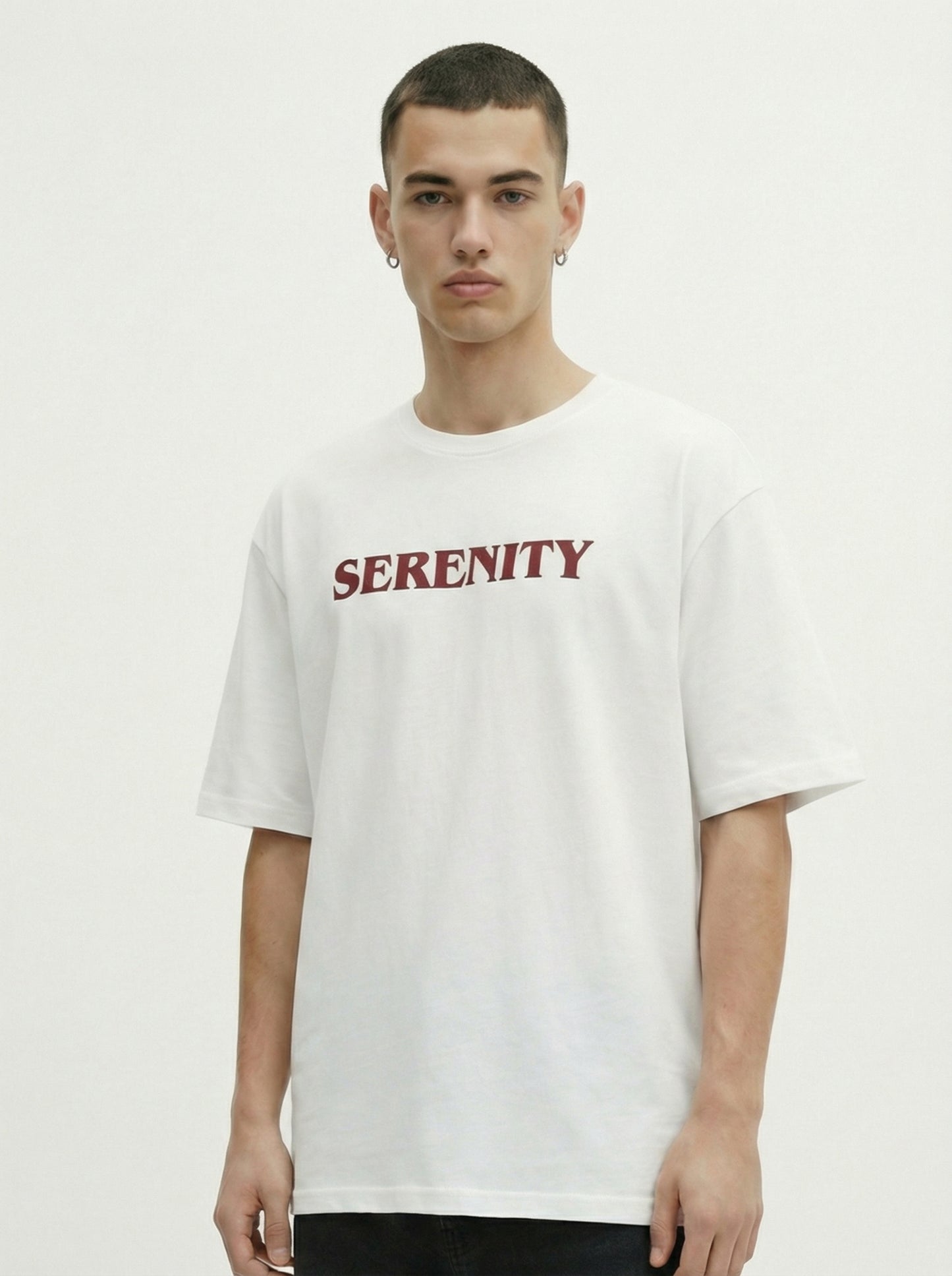 Serenity Bandana Print Oversized T-Shirt for Men | Premium Cotton Blend Streetwear Graphic Tee
