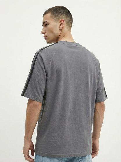 Men’s Grey Oversized T-Shirt | Minimal Logo Premium Streetwear Tee