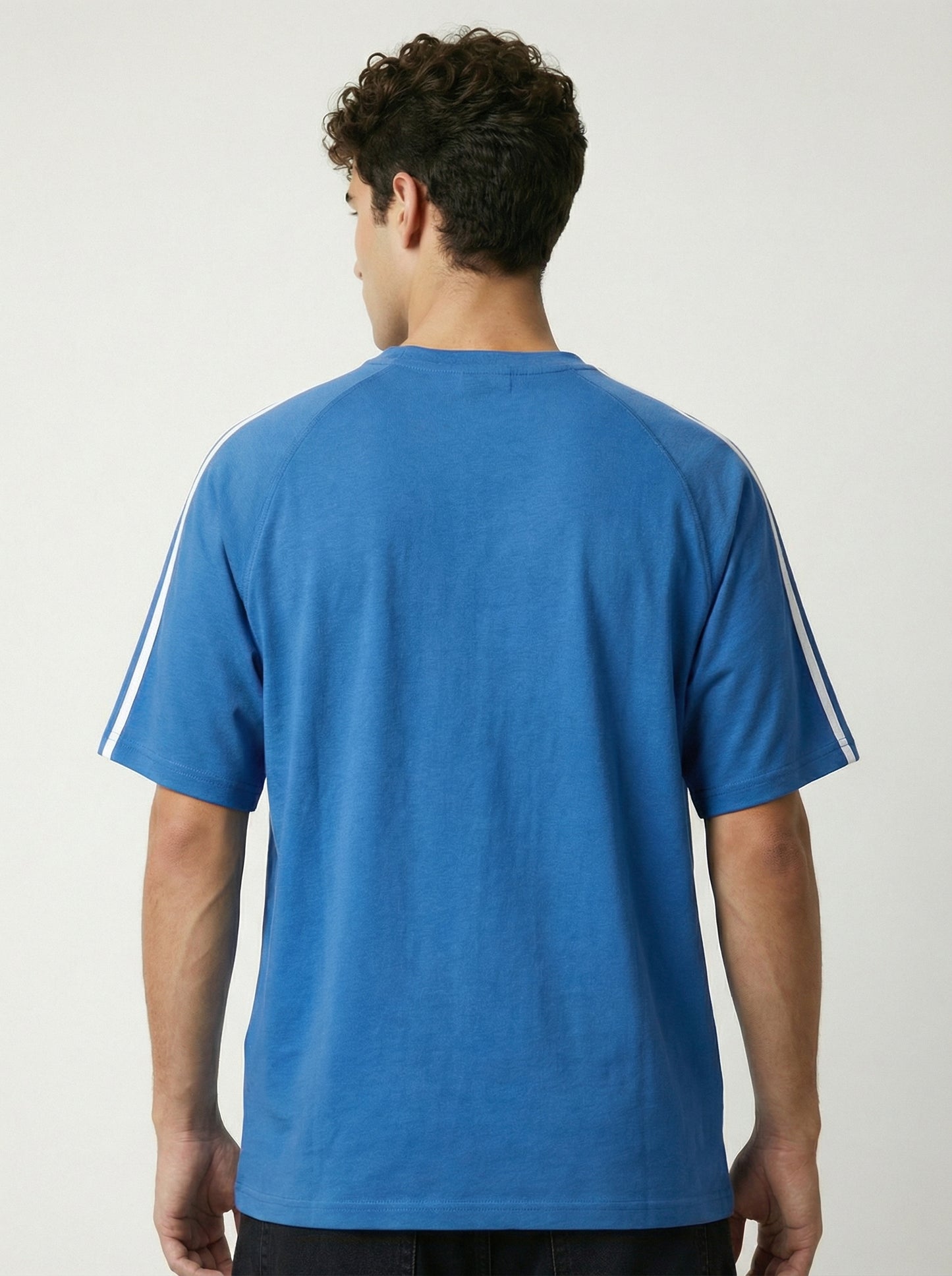 Men’s Blue Oversized T-Shirt | Minimal Logo Premium Streetwear Tee