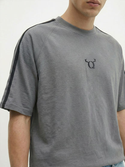 Men’s Grey Oversized T-Shirt | Minimal Logo Premium Streetwear Tee