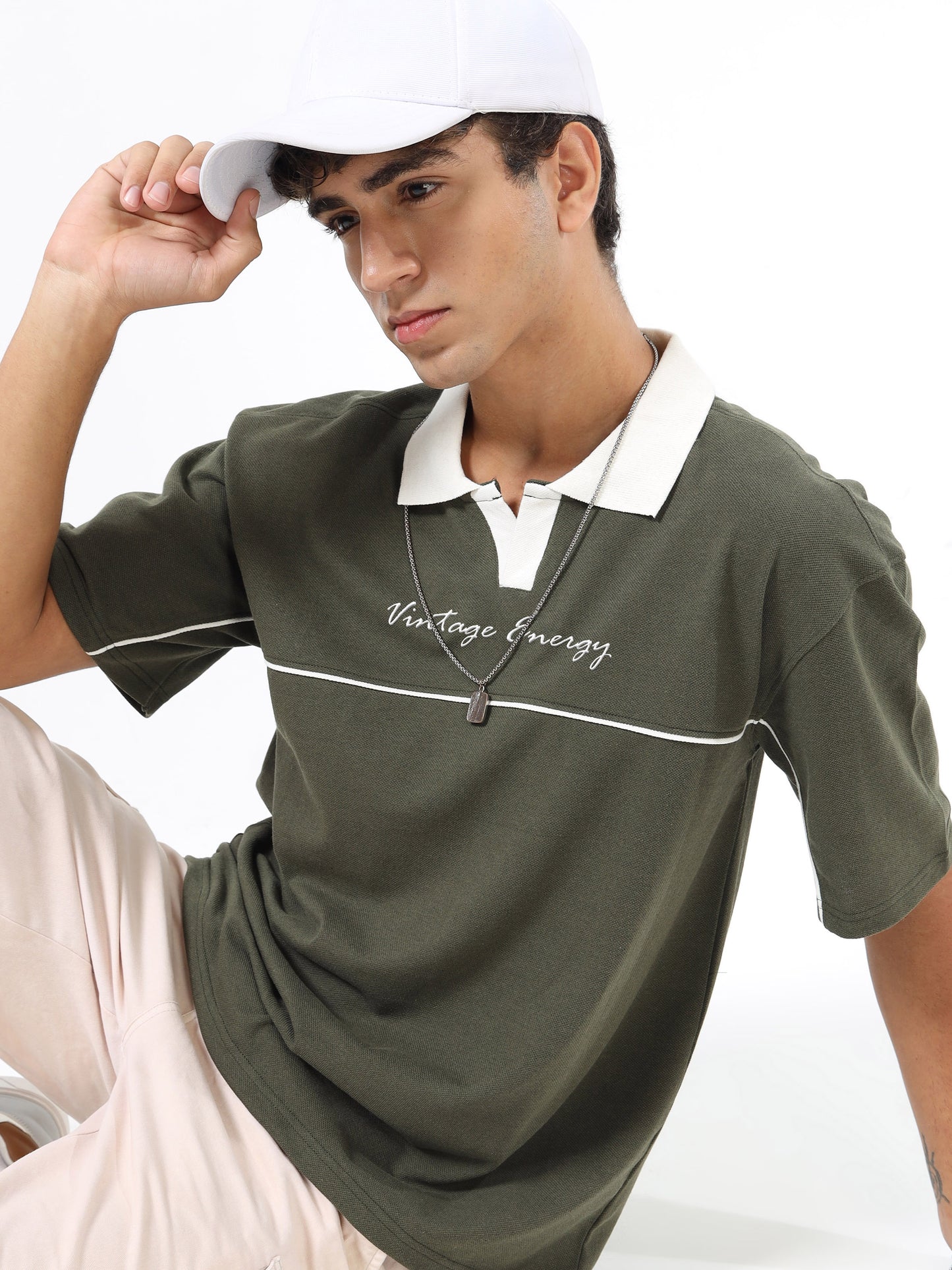 Men Embroidered Polo Neck Tshirts