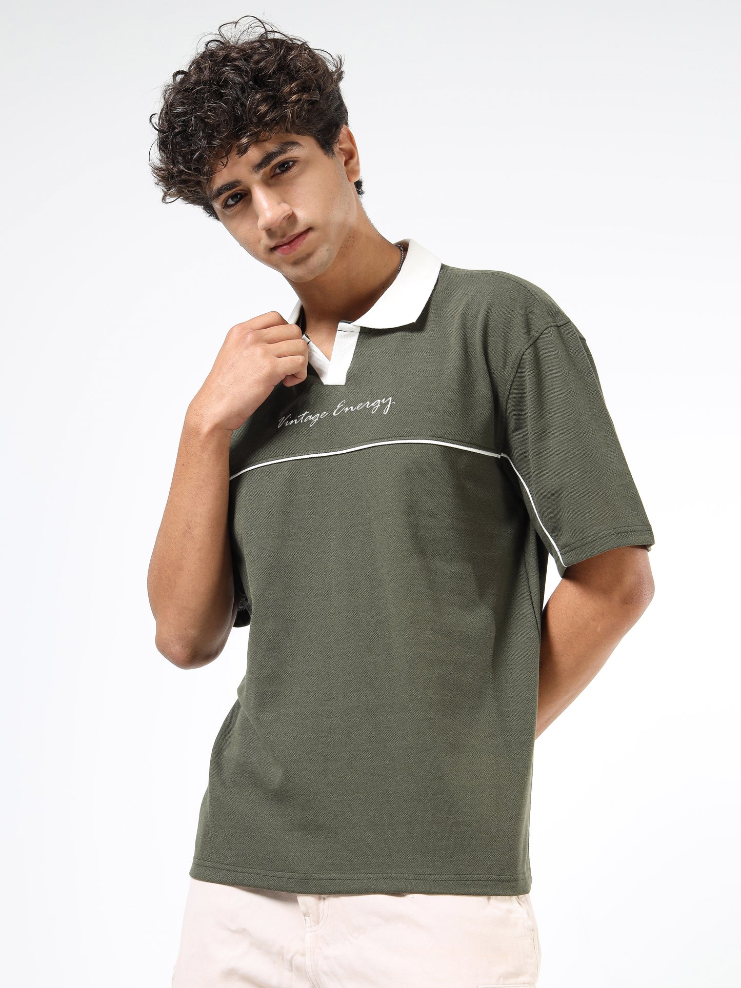 Men Embroidered Polo Neck Tshirts