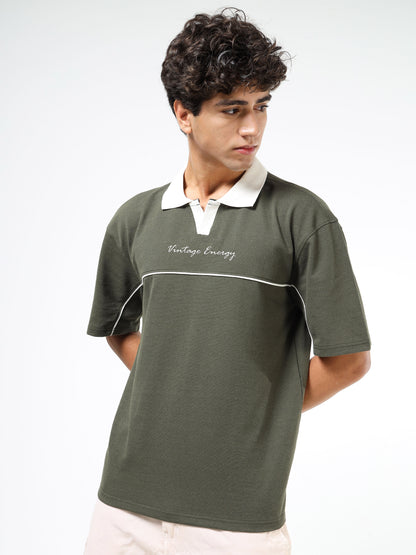 Men Embroidered Polo Neck Tshirts