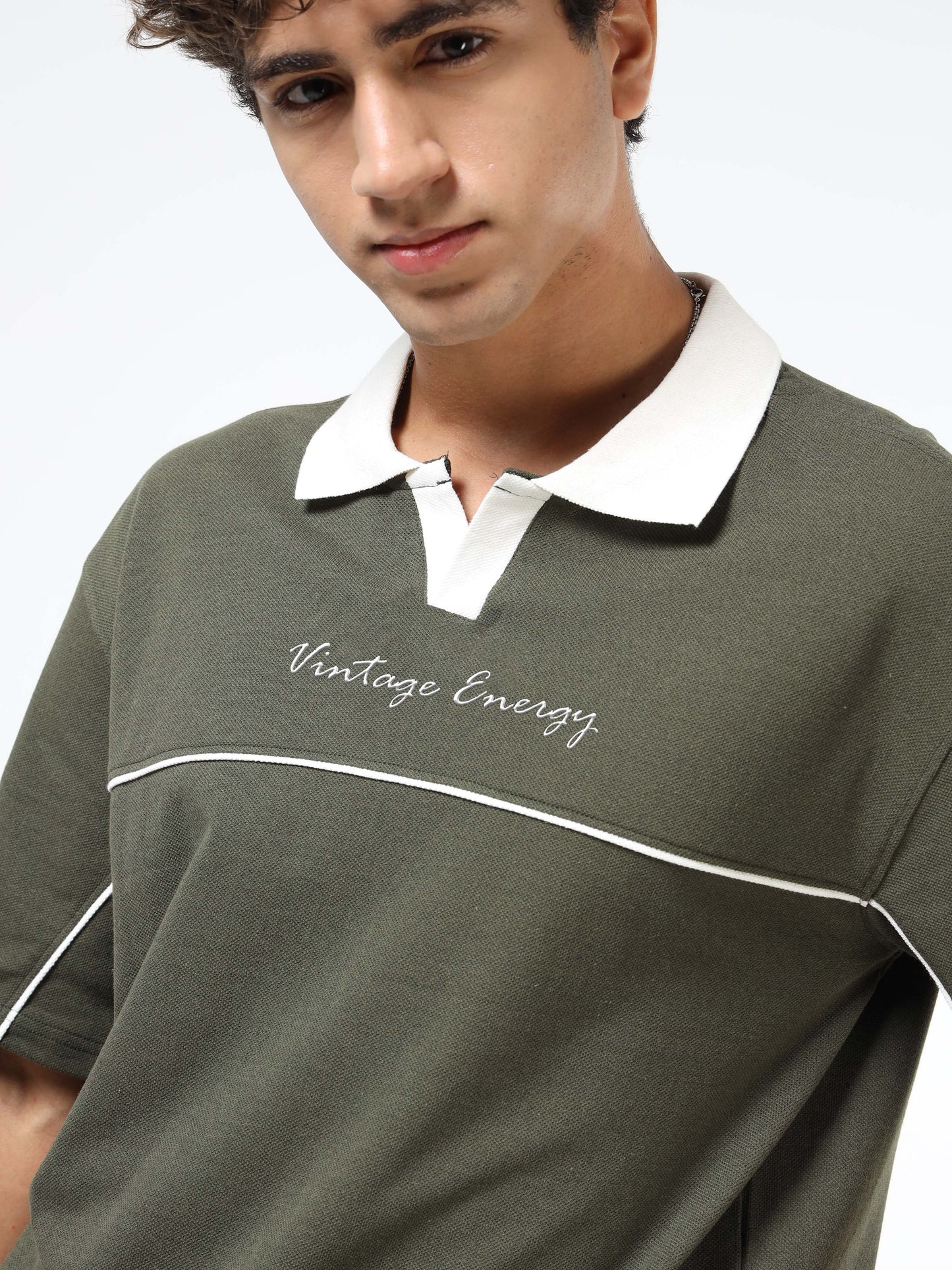 Men Embroidered Polo Neck Tshirts