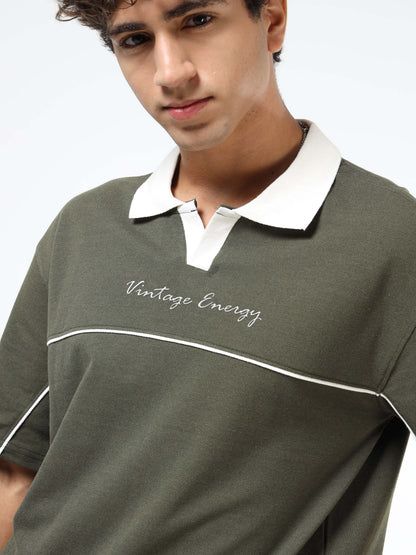Men Embroidered Polo Neck Tshirts