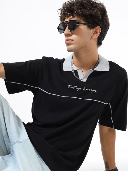 Men Embroidered Polo Neck Tshirts