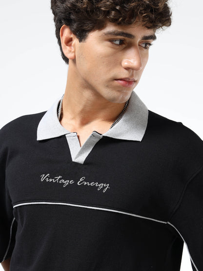 Men Embroidered Polo Neck Tshirts