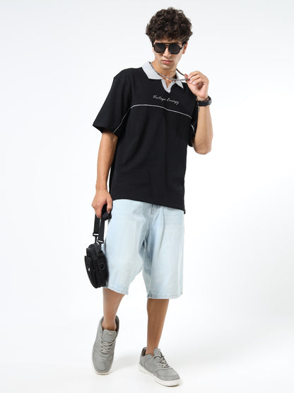 Men Embroidered Polo Neck Tshirts