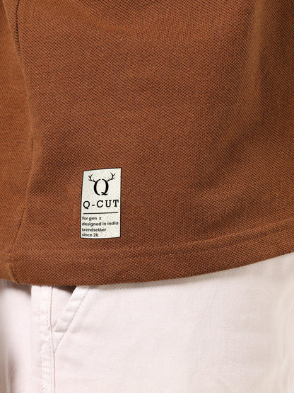 Stylish Men’s Brown Knitted Polo | Polo Collar | Street Style