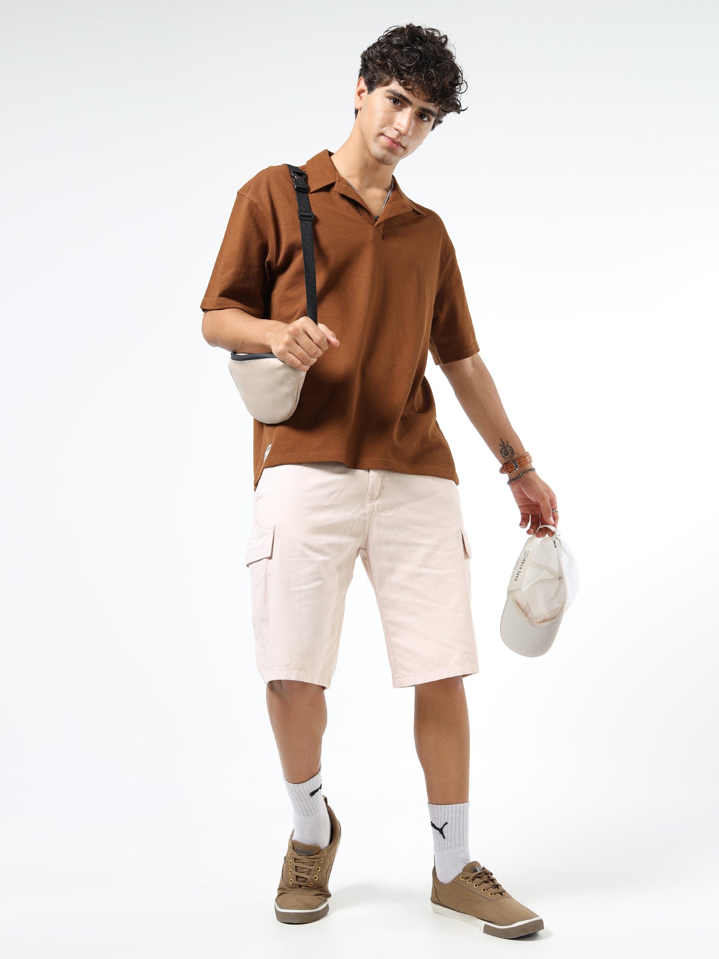 Stylish Men’s Brown Knitted Polo | Polo Collar | Street Style