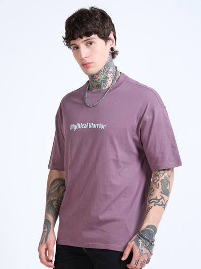 Men Graphic Printed Round Neck Cotton Oversized T-shirt