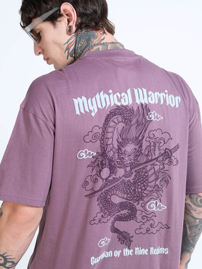 Men Graphic Printed Round Neck Cotton Oversized T-shirt