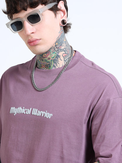 Men Graphic Printed Round Neck Cotton Oversized T-shirt