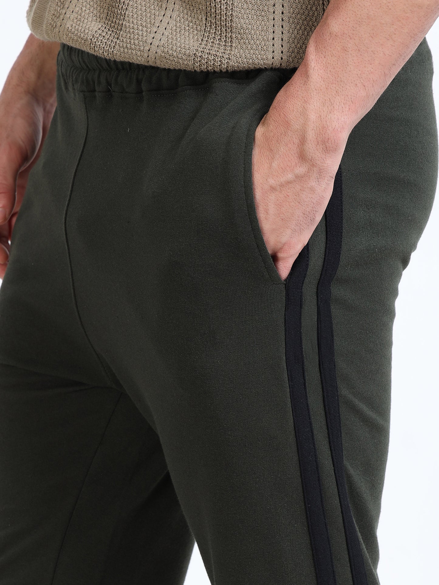 Premium Olive Green Joggers for Men | Regular Fit | Cotton Blend | Street Style