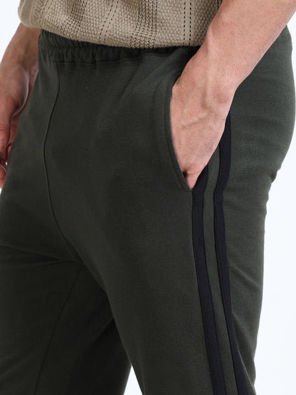 Premium Olive Green Joggers for Men | Regular Fit | Cotton Blend | Street Style