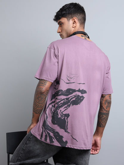 Men’s Oversized Graphic Printed T-Shirt – Premium Cotton Drop Shoulder Tee
