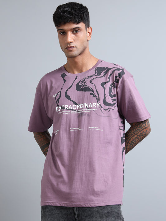Men’s Oversized Graphic Printed T-Shirt – Premium Cotton Drop Shoulder Tee