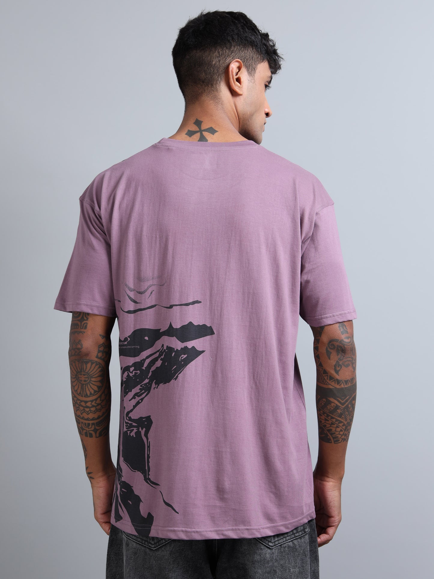 Men’s Oversized Graphic Printed T-Shirt – Premium Cotton Drop Shoulder Tee