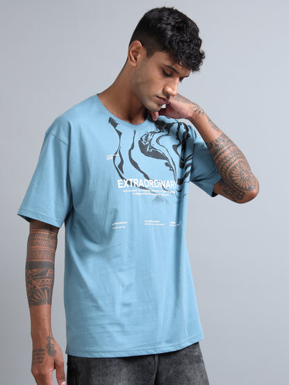 Men’s Oversized Graphic Printed T-Shirt – Premium Cotton Drop Shoulder Tee