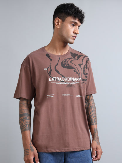 Men’s Oversized Graphic Printed T-Shirt – Premium Cotton Drop Shoulder Tee