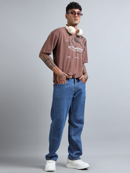Men’s Oversized Graphic Printed T-Shirt – Premium Cotton Drop Shoulder Tee