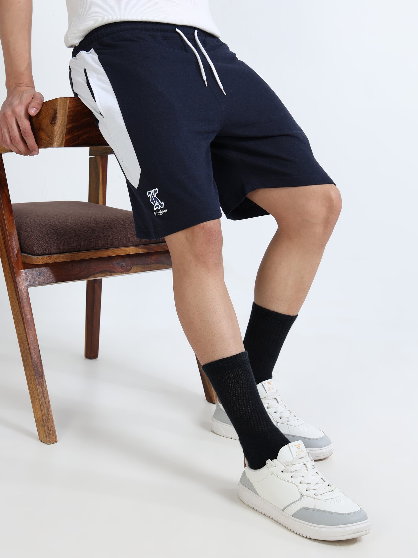 Men’s Dark Grey Striped Casual Shorts | Premium Cotton Blend Regular Fit Comfortable Summer Shorts