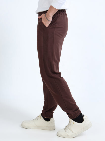Stylish Men’s Brown Joggers | Regular Fit | Elasticated Waistband | Everyday Comfort