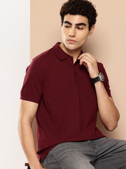 Men’s Classic Solid Cotton Polo T-Shirt