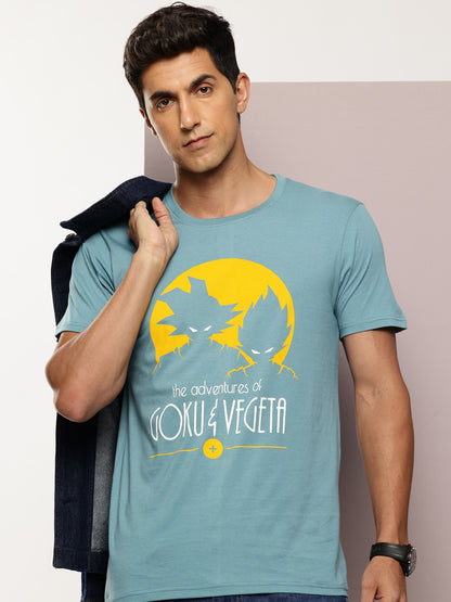 Men's Sky Blue Graphic Print T-Shirt | Casual Everyday Wear