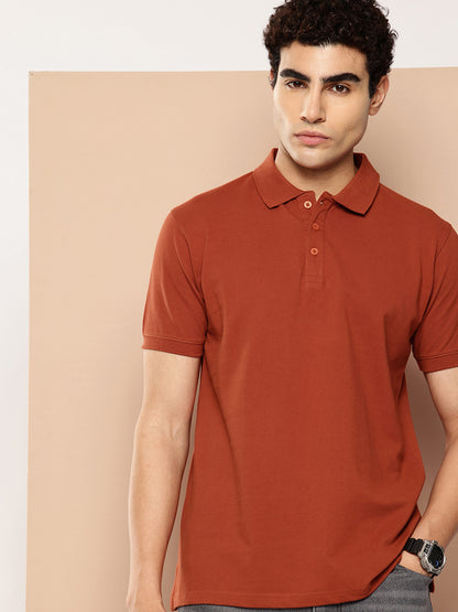 Men’s Classic Solid Cotton Polo T-Shirt