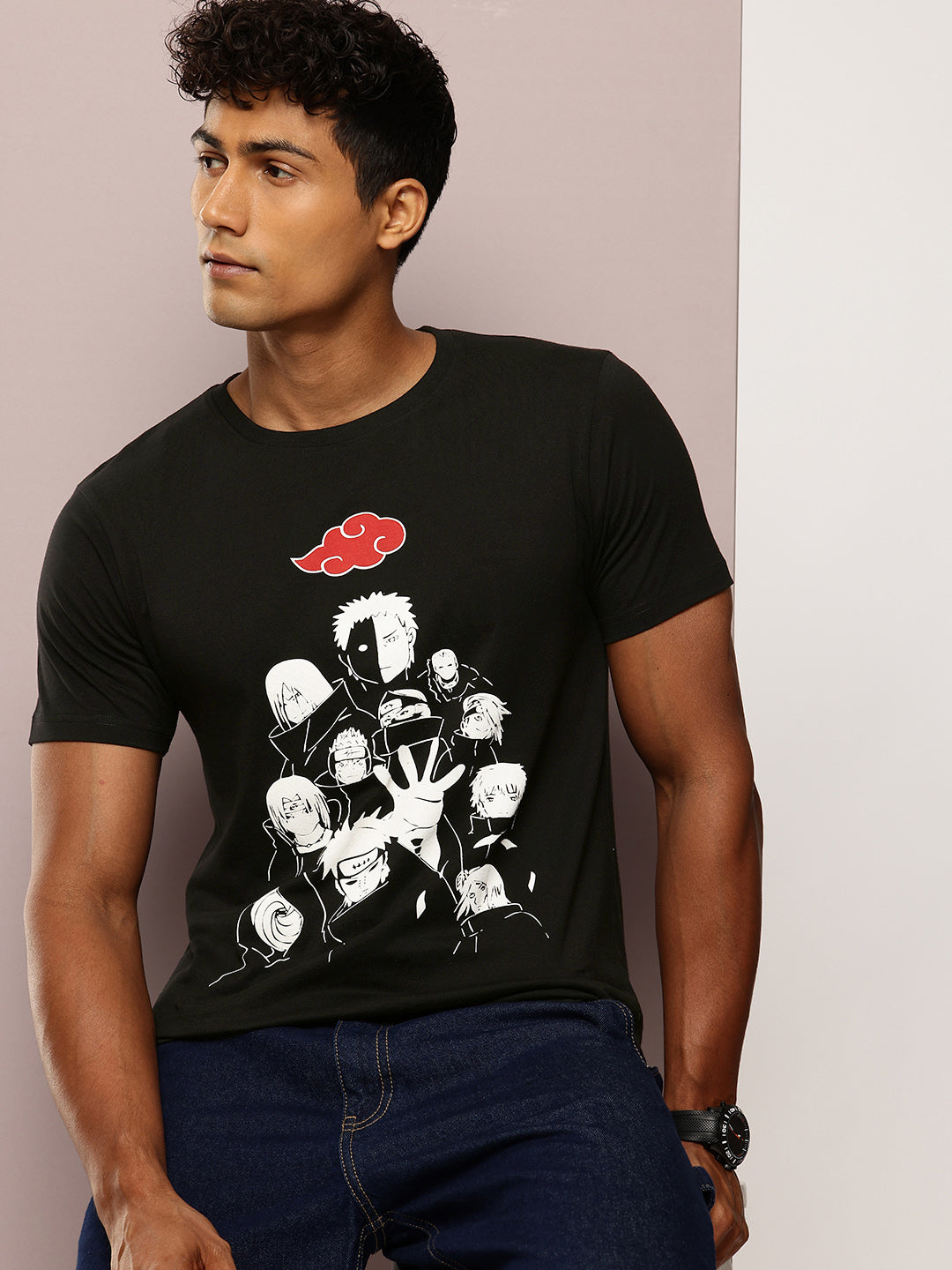 Men's Black Graphic Print T-Shirt | Casual Streetwear