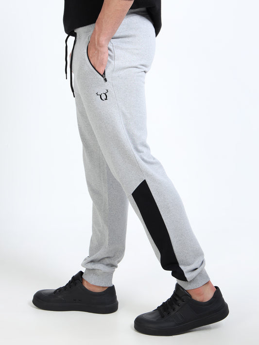 Men Mid-Rise Color-Blocked Joggers