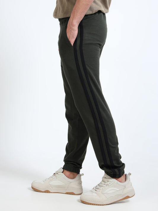 Premium Olive Green Joggers for Men | Regular Fit | Cotton Blend | Street Style