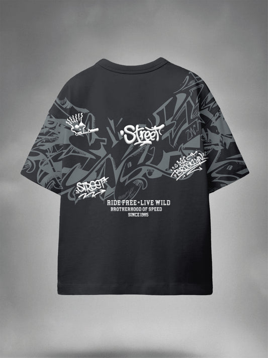 Boys Graphic Print Pure Cotton Oversized T Shirt