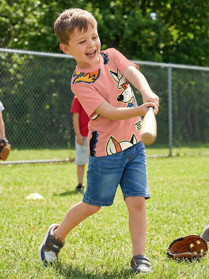 Happy Fox Kids Cartoon T-Shirt – Cute & Playful Graphic Summer Tee