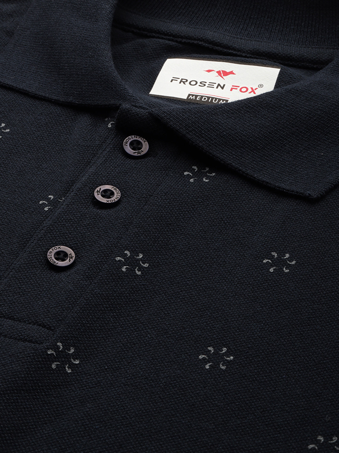 Men’s Navy Micro-Printed Polo T-Shirt