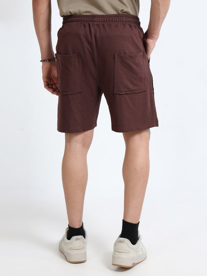 Men’s Brown Cargo Casual Shorts | Premium Cotton Blend Regular Fit Multi-Pocket Comfortable Summer Shorts