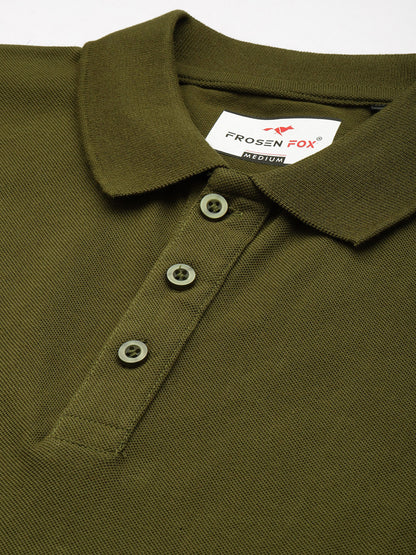 Men’s Classic Solid Cotton Polo T-Shirt