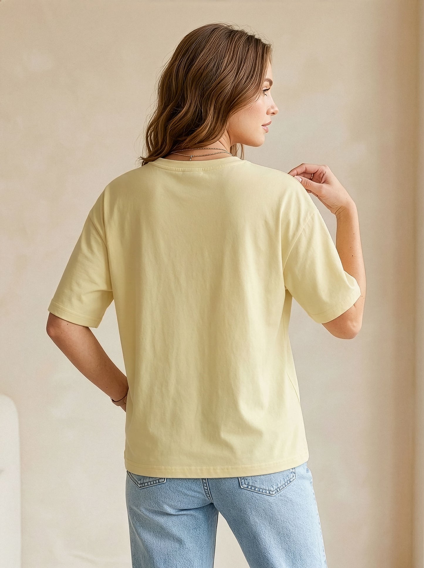 Women Floral Graphic Oversized T-Shirt Cotton Casual Oversized Drop Shoulder Tee