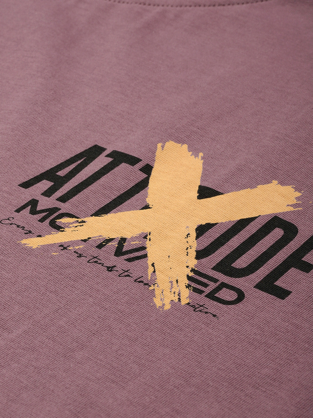 Men Oversized Typography Back Print Round Neck T-Shirt