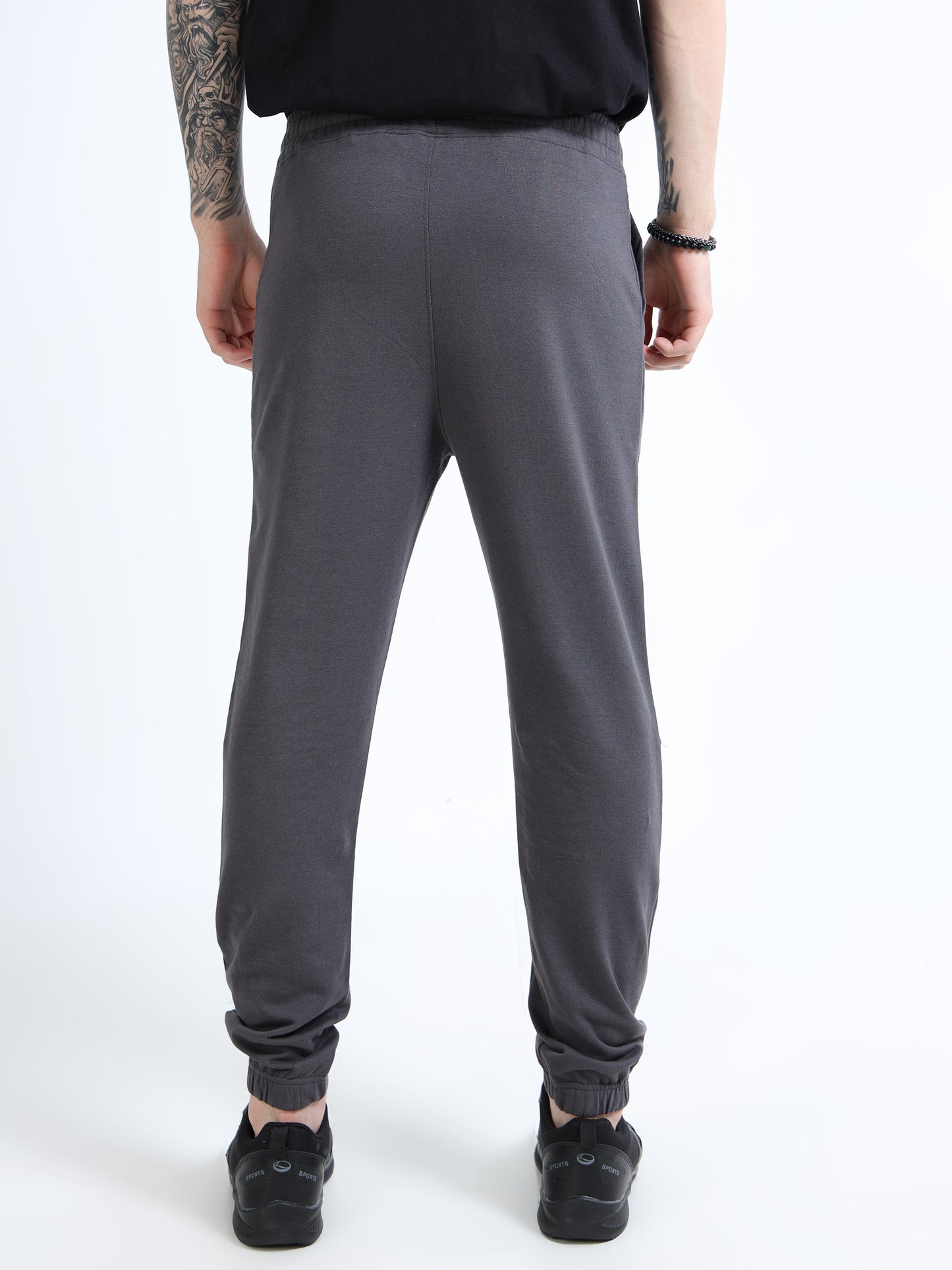 Men’s Premium Cotton Blend Joggers – Grey Athletic Regular Fit Joggers with Pockets