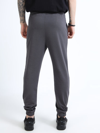 Men’s Premium Cotton Blend Joggers – Grey Athletic Regular Fit Joggers with Pockets