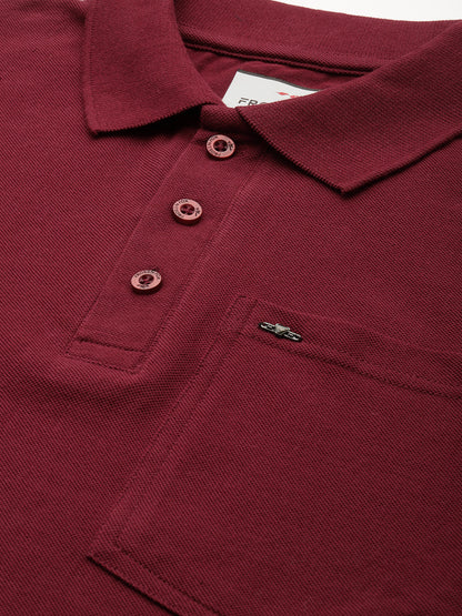 Men’s Solid Maroon Polo T-Shirt