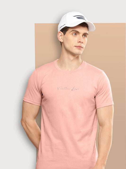 Men’s  Slim Fit Crew Neck T-Shirt with Minimal Logo